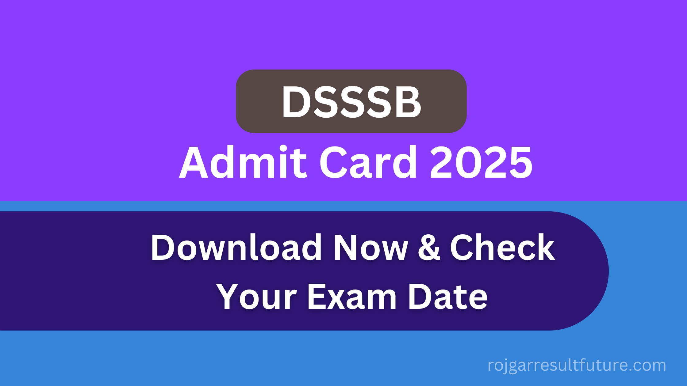 DSSSB Admit Card 2025